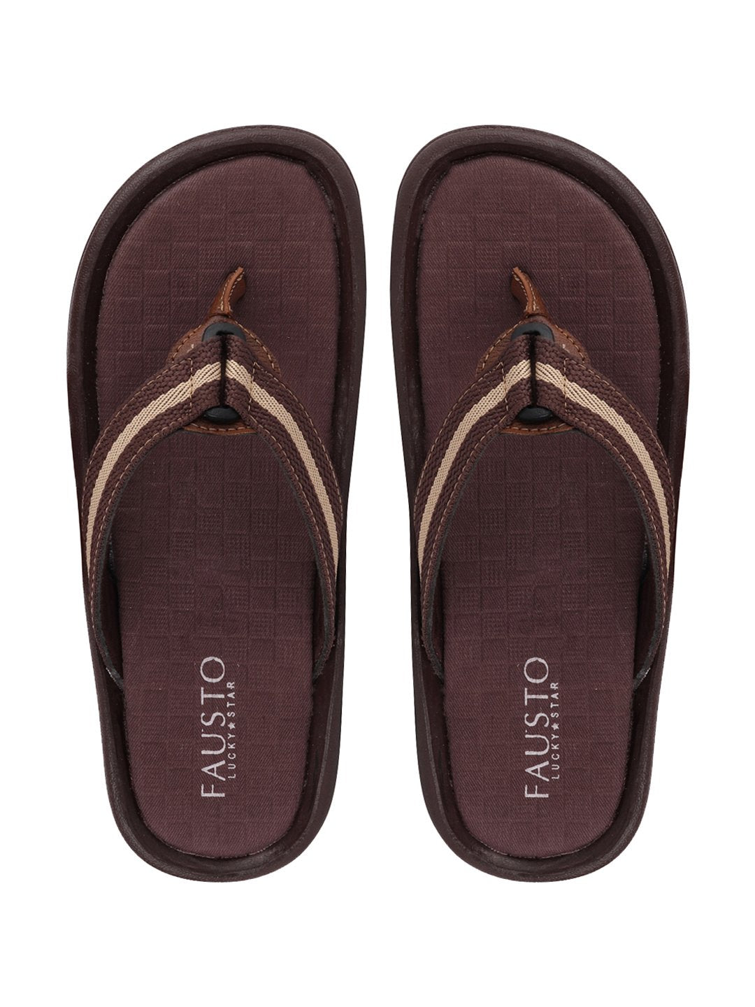 Men Brown Casual Slip-On Slippers