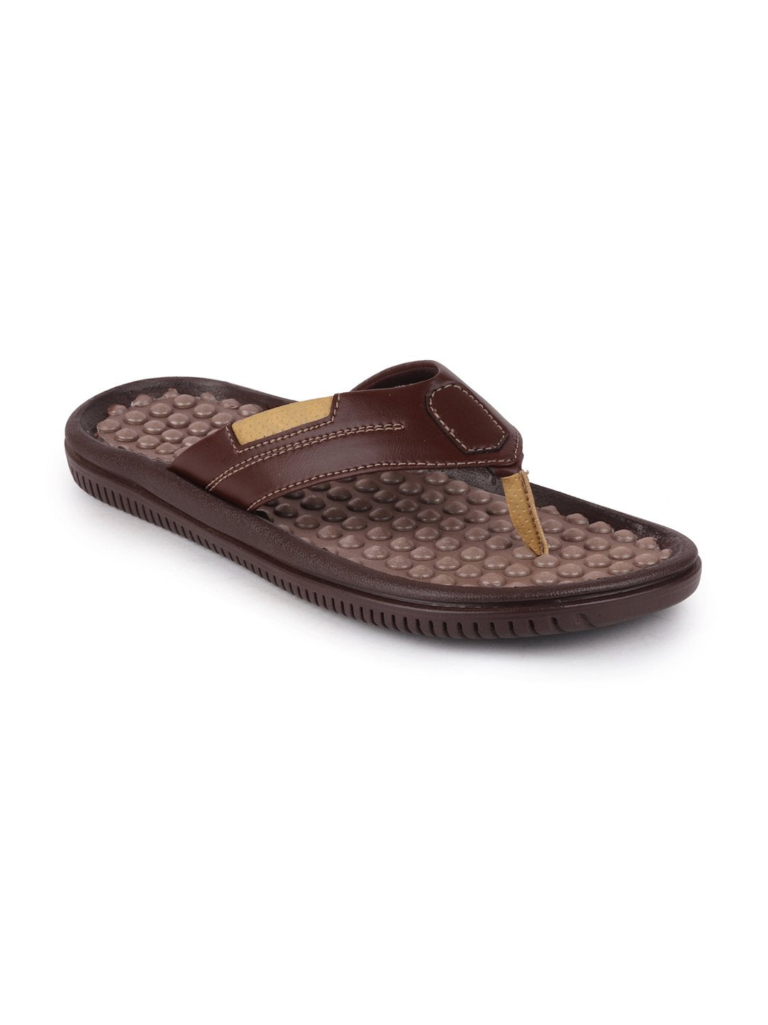 Men Brown Casual Slip-On Slippers