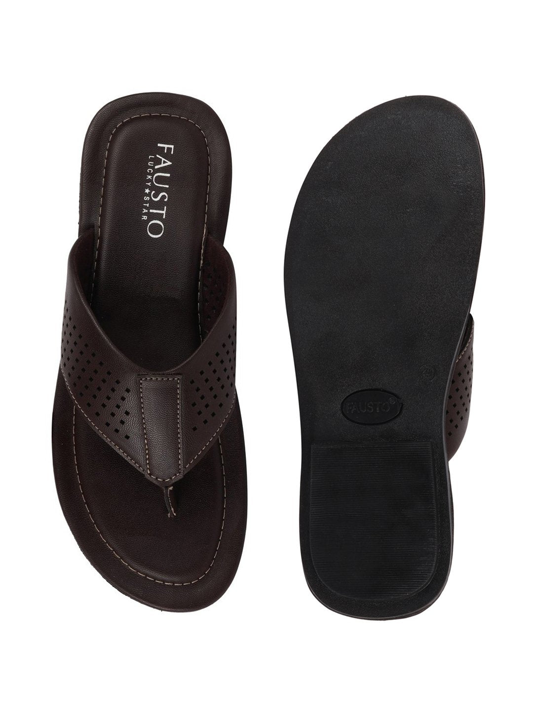 Men Brown Indoor & Outdoor Slippers