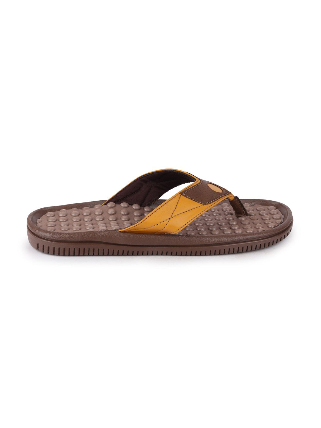 Men Brown/Tan Casual Slip-On Slippers