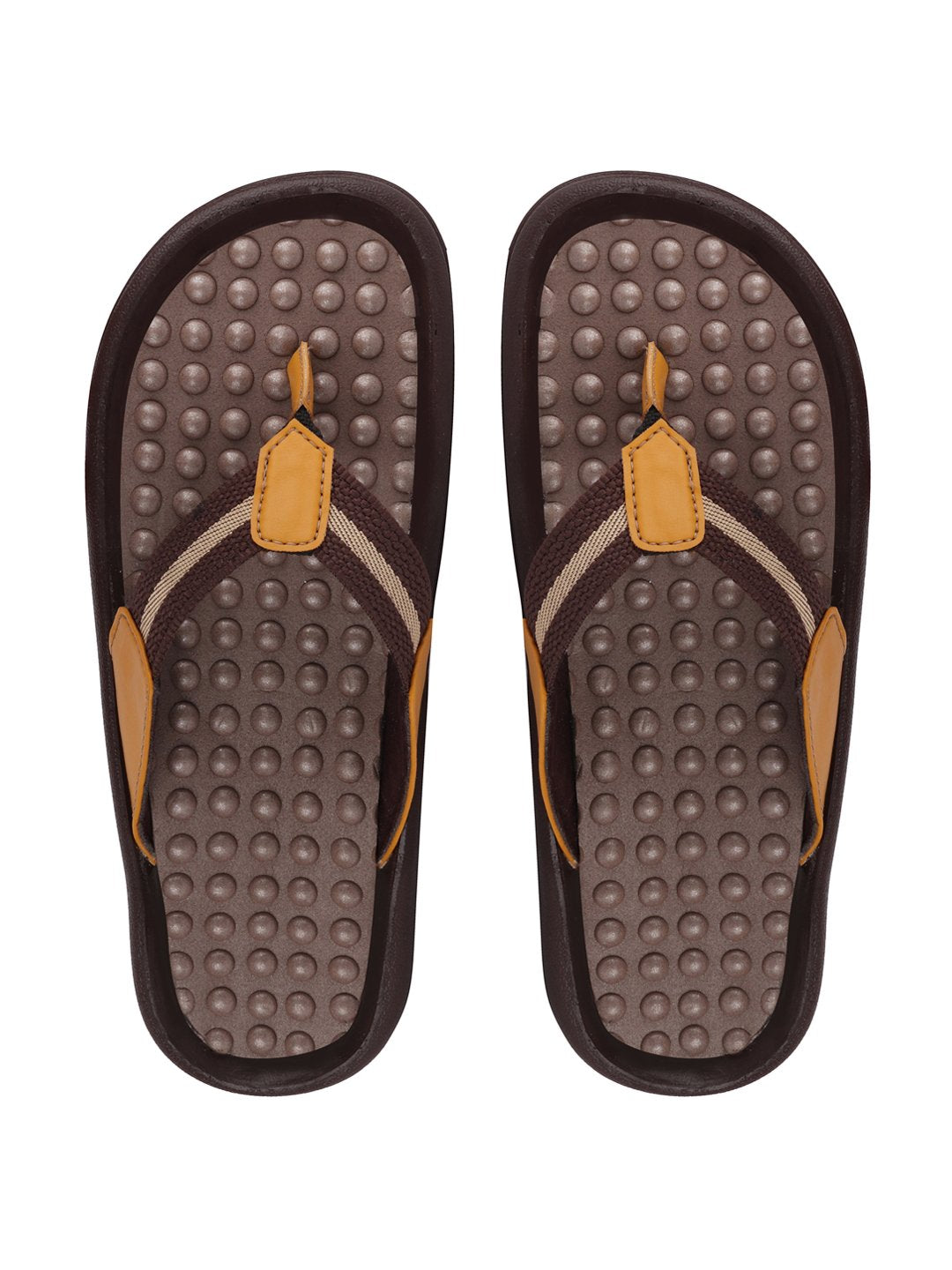 Men Brown/Tan Casual Slip-On Slippers