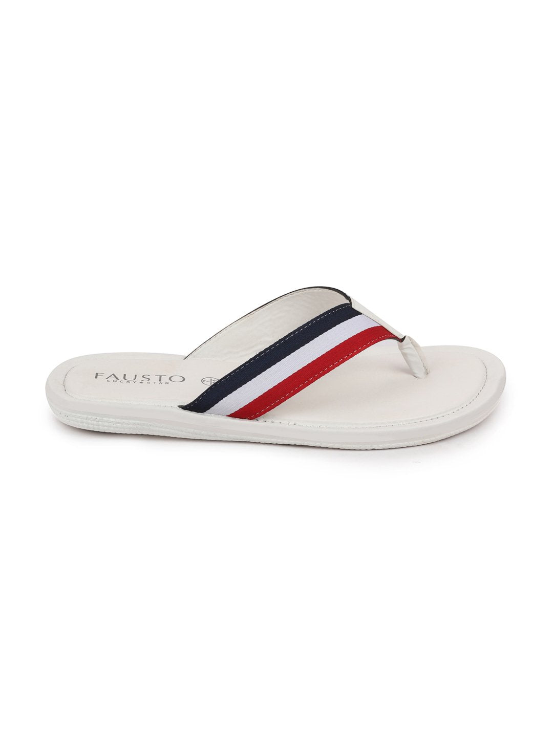 Men Multi Beach Stripe Slippers & Flip Flops