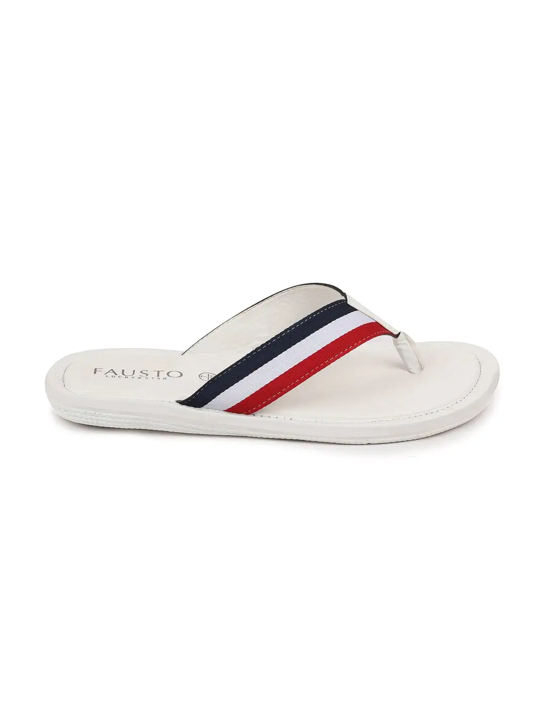 Men Multi Beach Stripe Slippers & Flip Flops