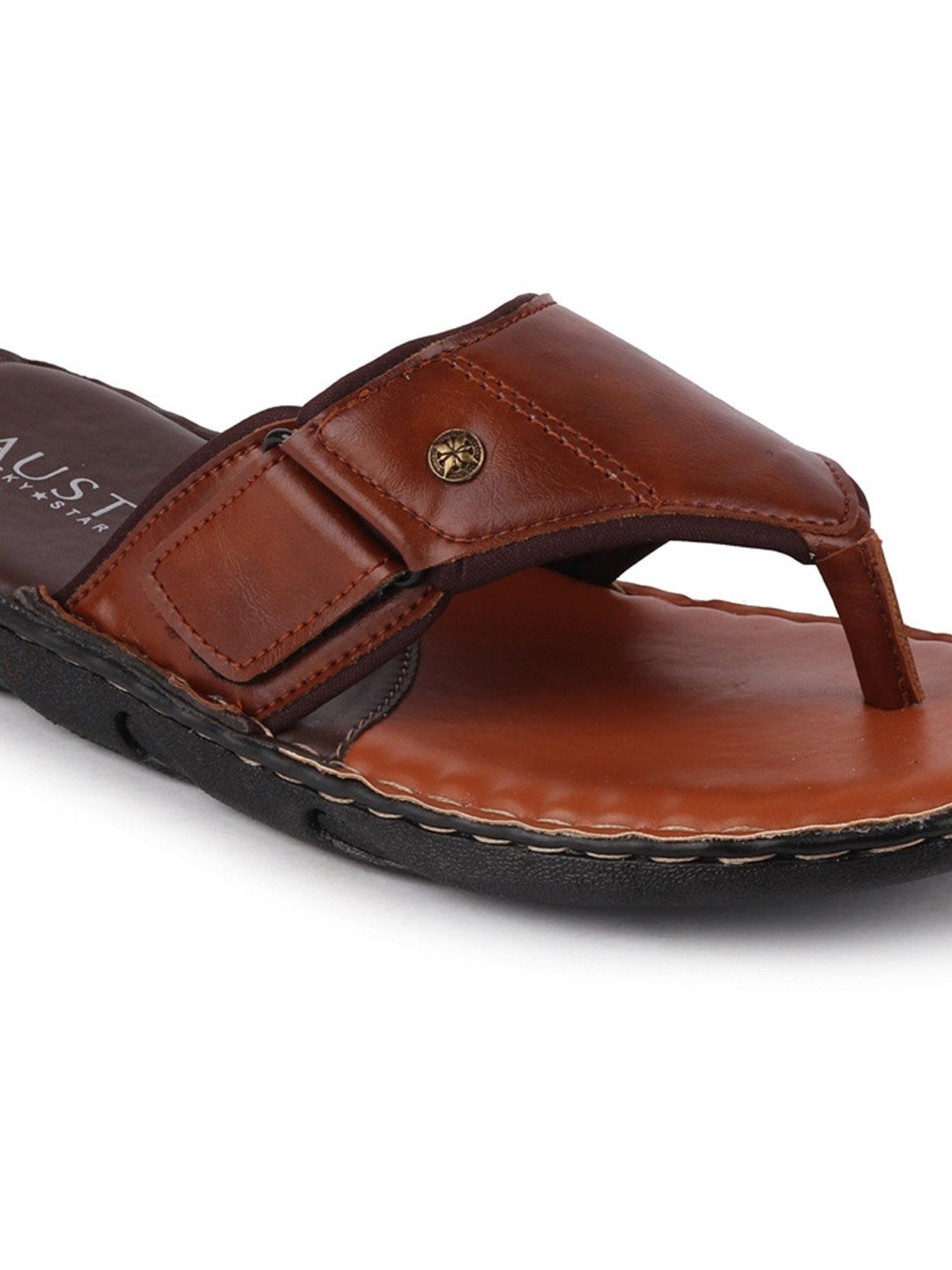 Men Tan Casual Slip-On Slippers