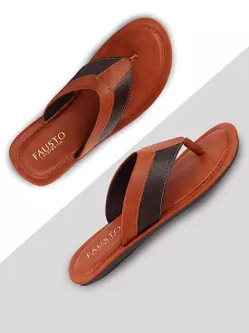 Men Tan Indoor & Outdoor Slippers