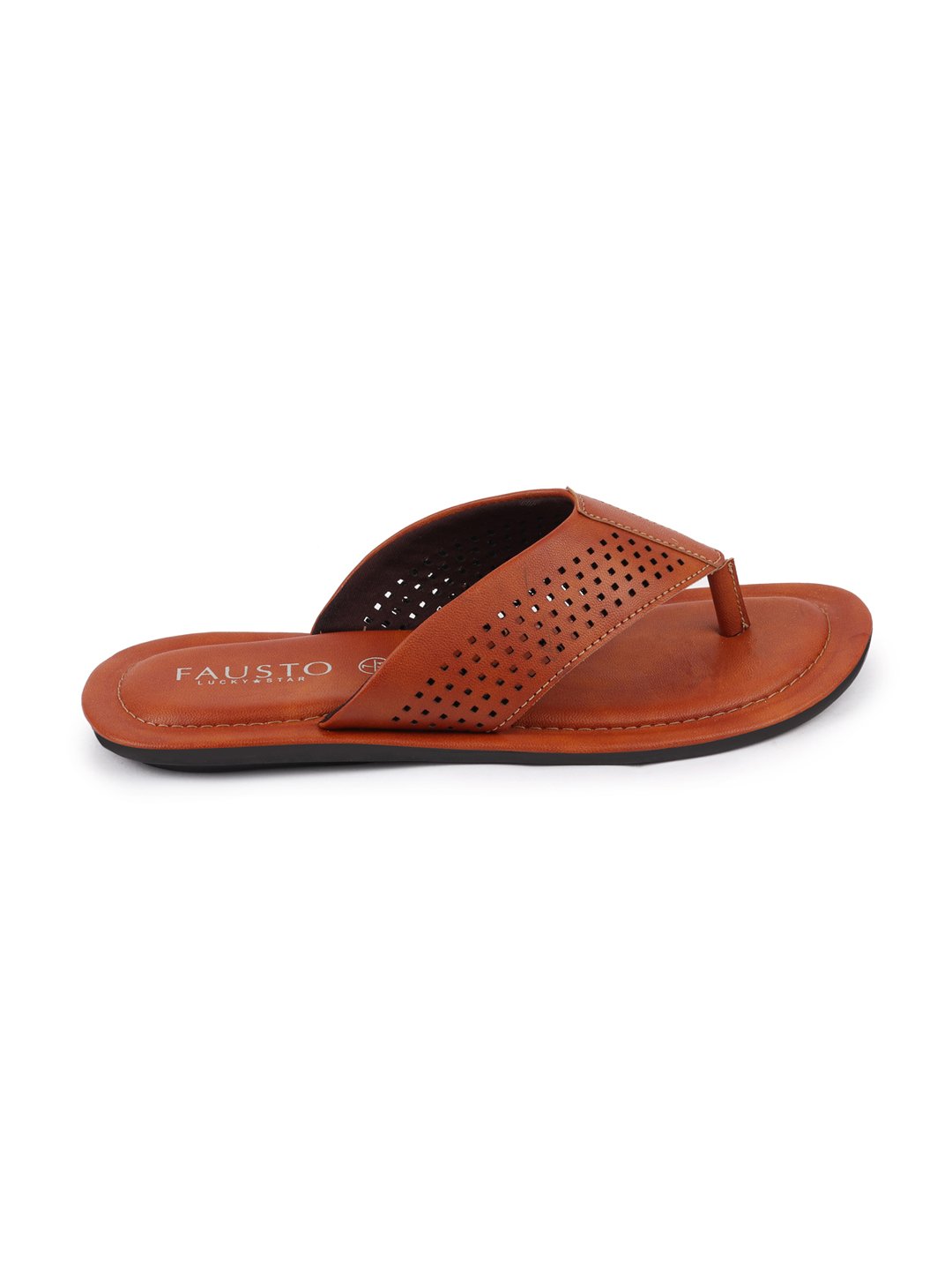 Men Tan Indoor & Outdoor Slippers