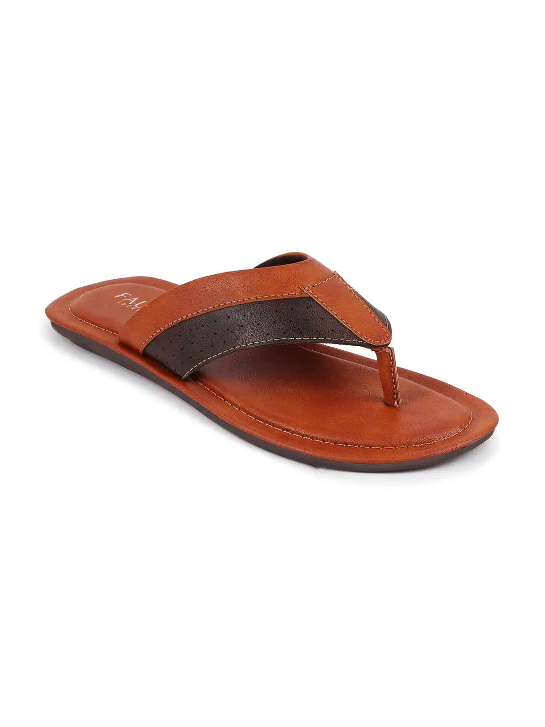 Men Tan Indoor & Outdoor Slippers