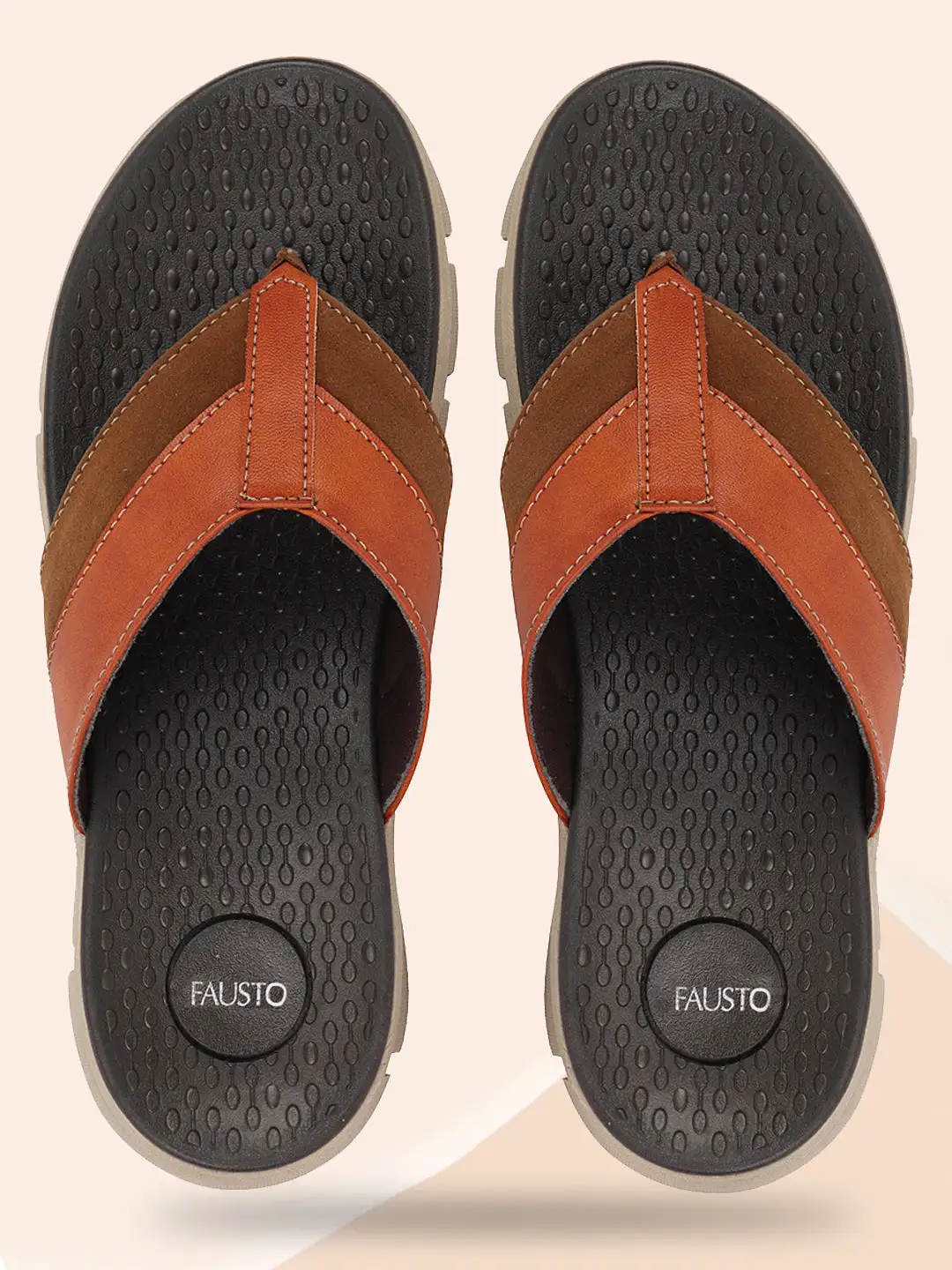 Men Tan Slip On Casual Flexible Phylon Sole Slippers