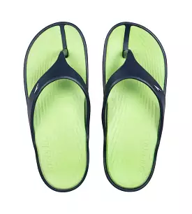 Men's Dual Colour Flip Flops -  Bright Zest & Navy