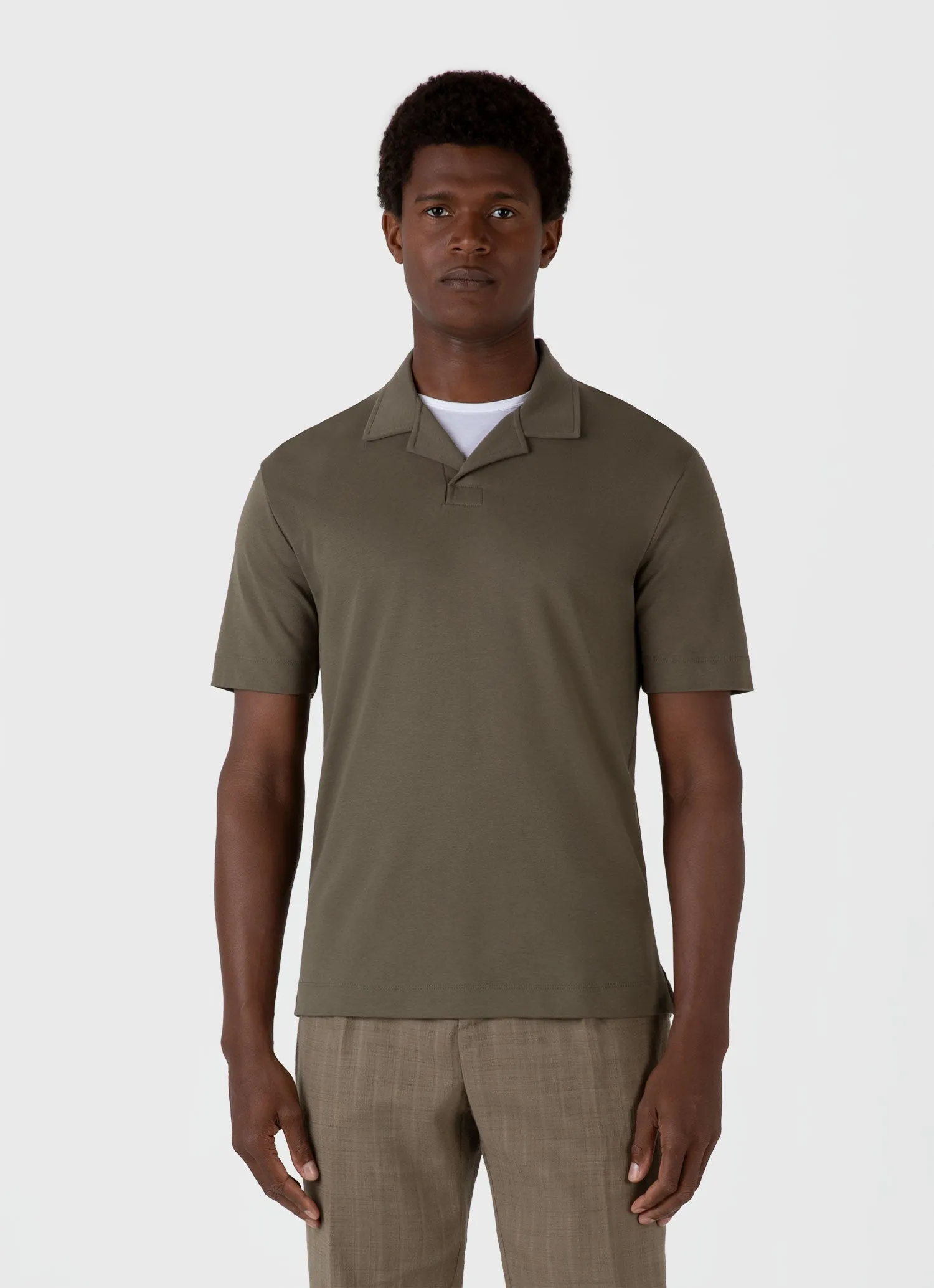 Men's Heavyweight Polo Shirt in Khaki