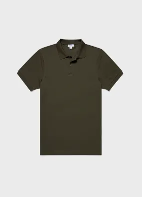 Men's Piqué Polo Shirt in Pine Green