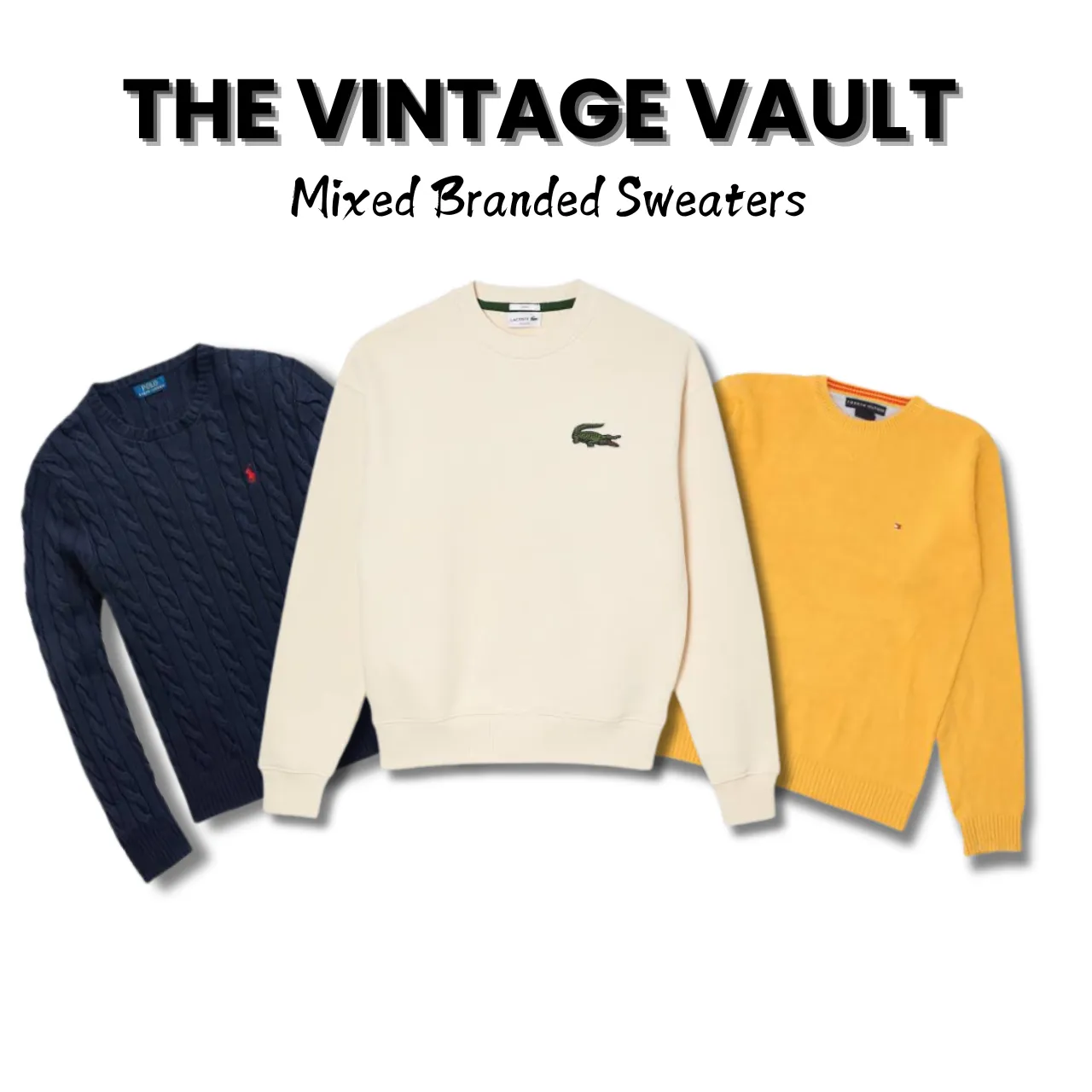 Mix Branded Sweaters 20 pcs including polo Tommy Lacoste chaps Nautica and others