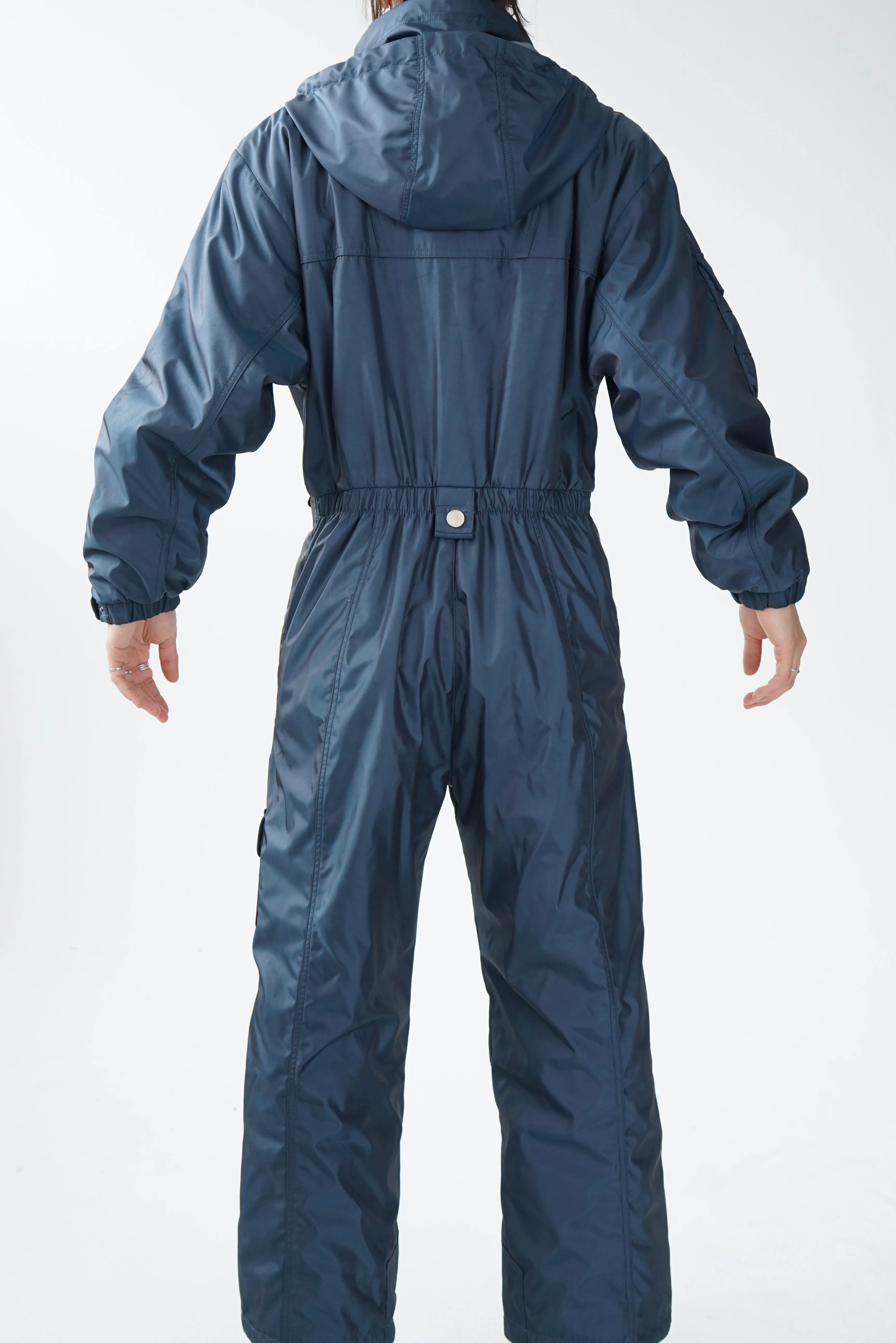 ONE PIECE NILS SKI SUIT, SNOW SUIT DE QUALITé BLEU FONCé MéTALLIQUE UNISEX TAILLE 14 (