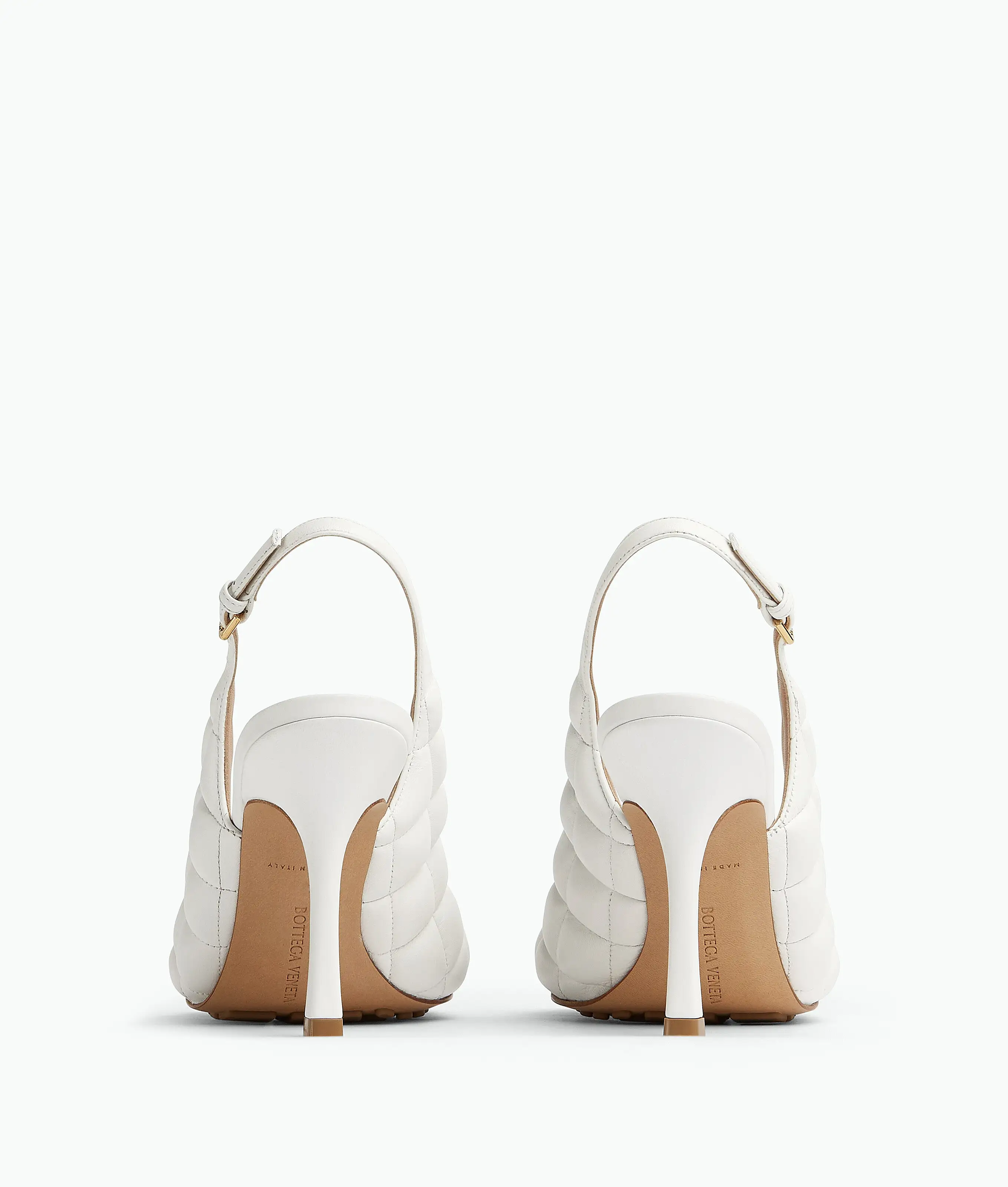 Padded Slingback Peeptoe, Optic White