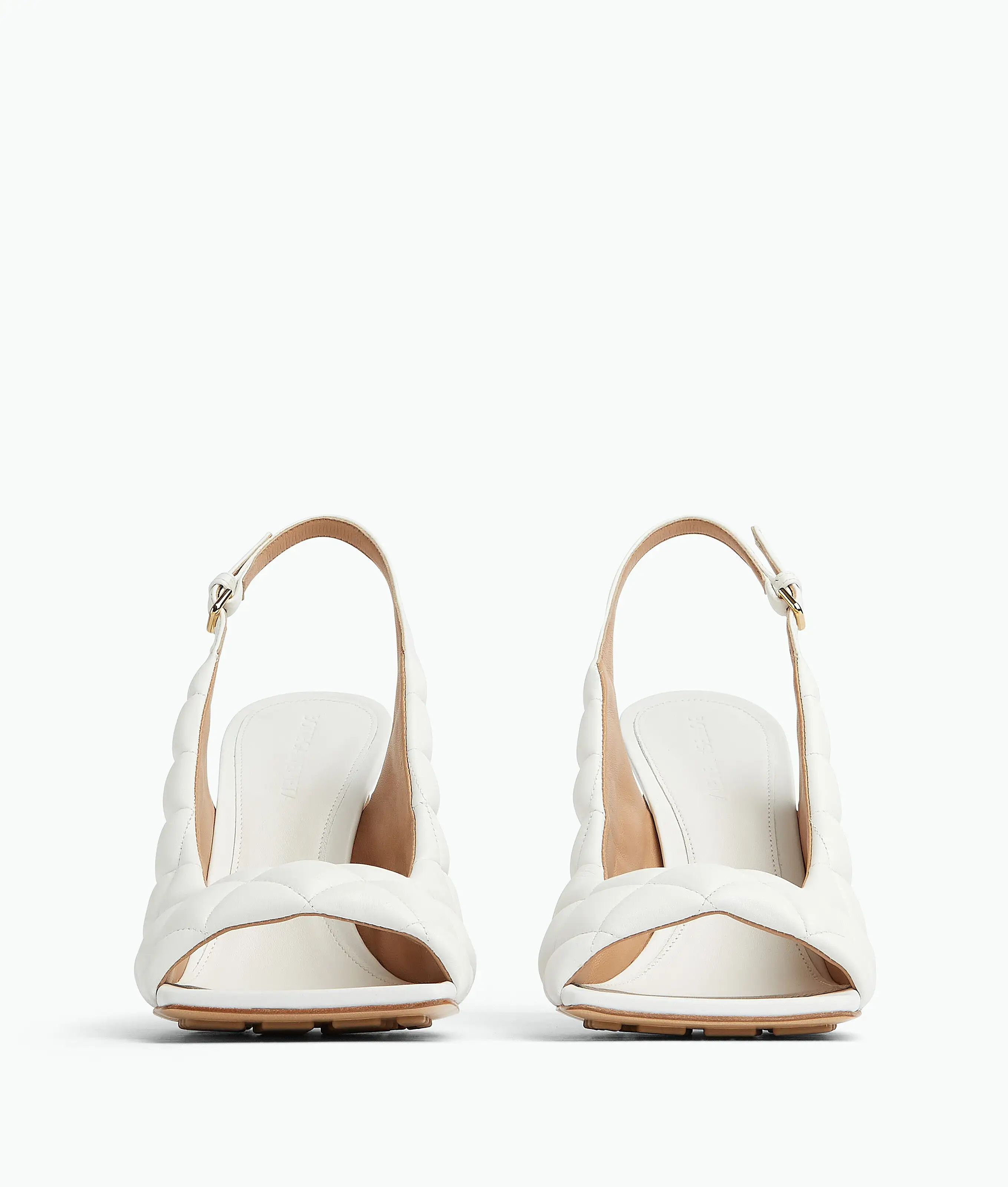 Padded Slingback Peeptoe, Optic White