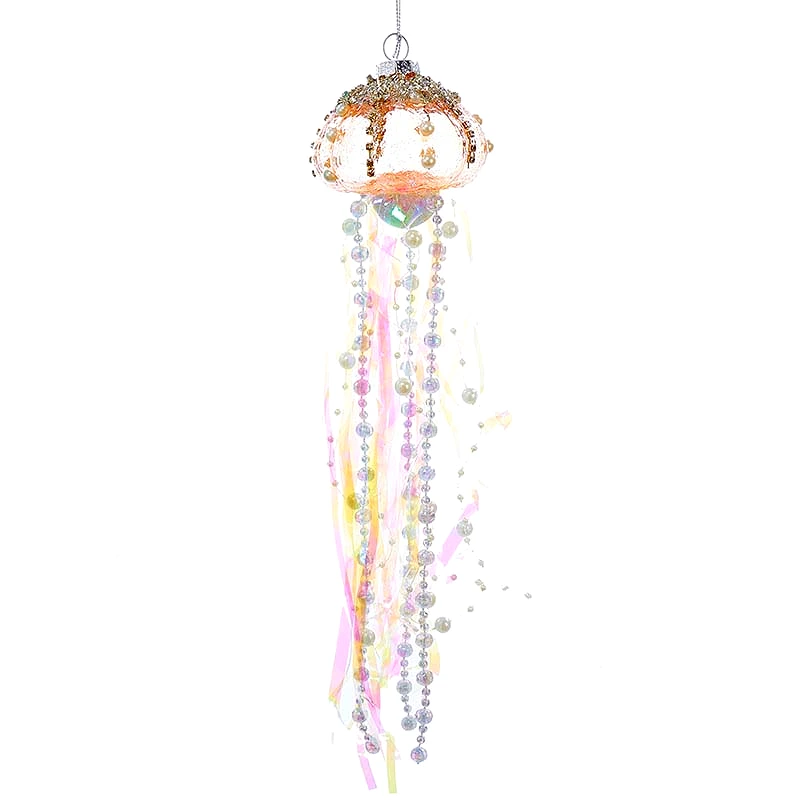 Pink Glass Jellyfish Ornament