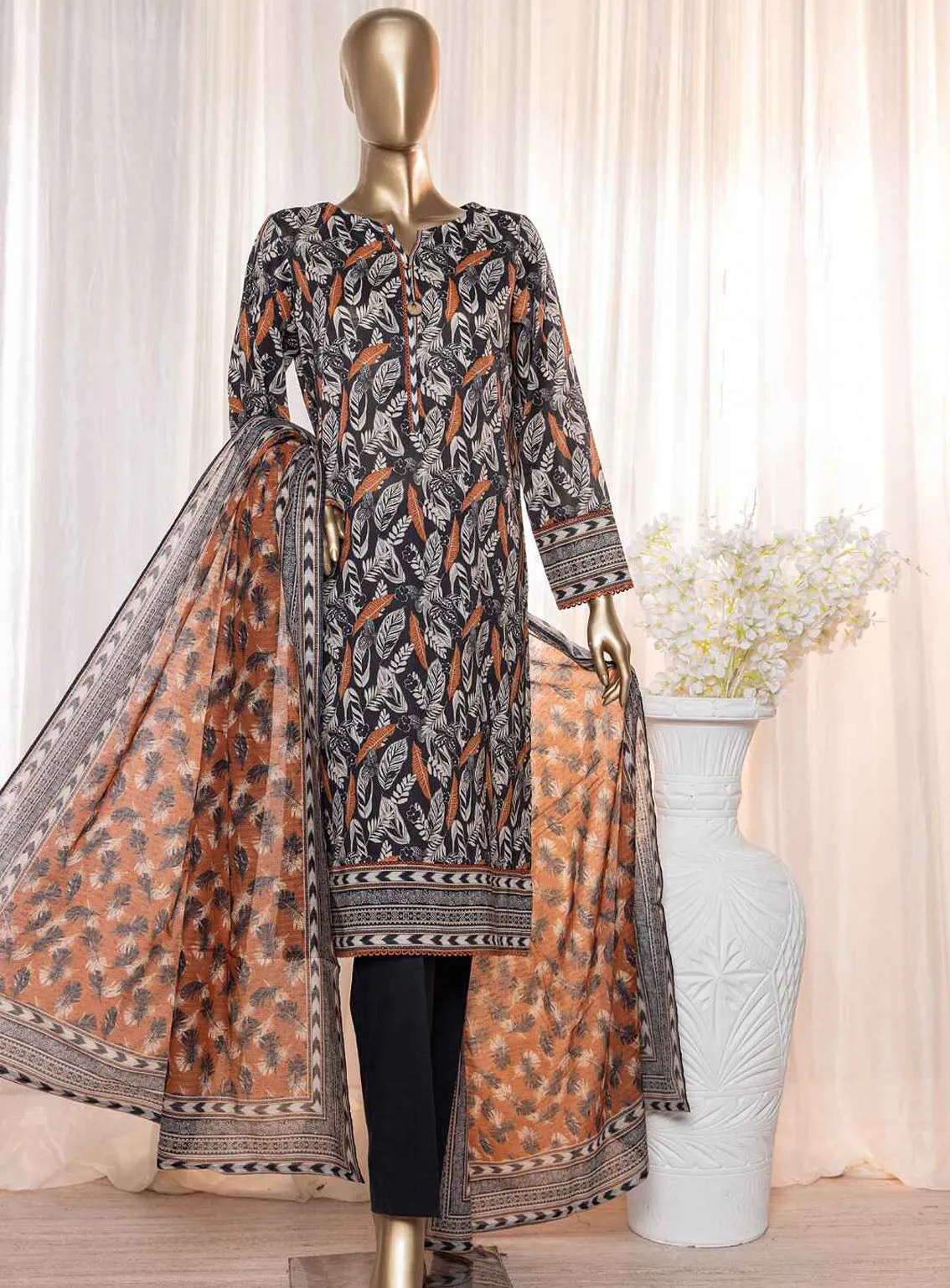 Platinum By HZ Textile Digital Printed Lawn 3 Piece Unstitched Suit HZ24P PPC-113