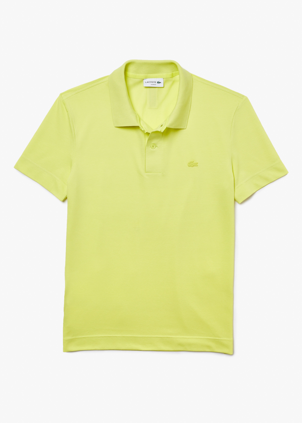 Polo Lacoste piqué jaune fluo