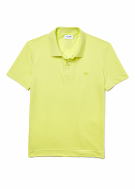 Polo Lacoste piqué jaune fluo