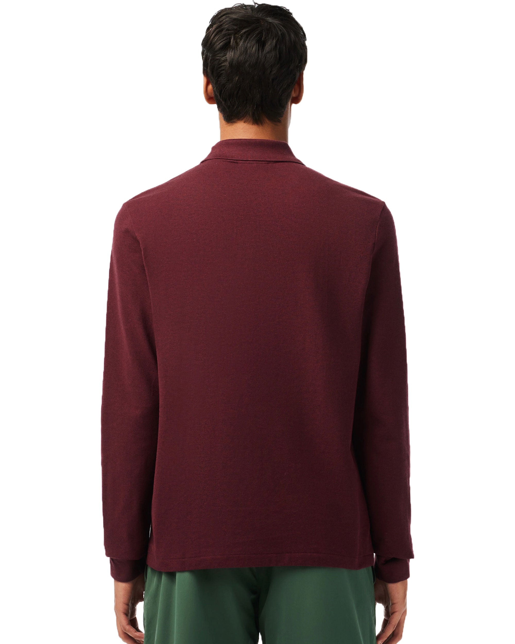 Polo Manica Lunga Uomo Lacoste Bordeaux