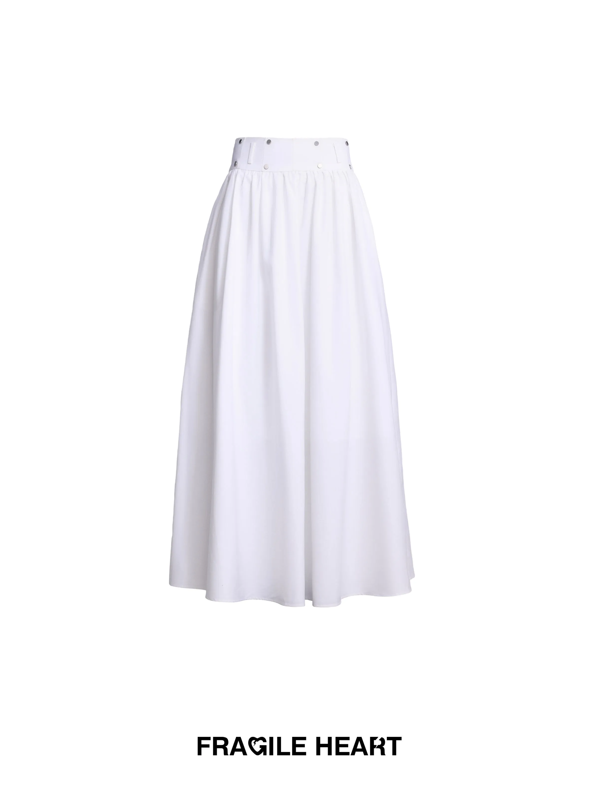 Polo-Neck Retro Monotone Knit&Long-Skirt