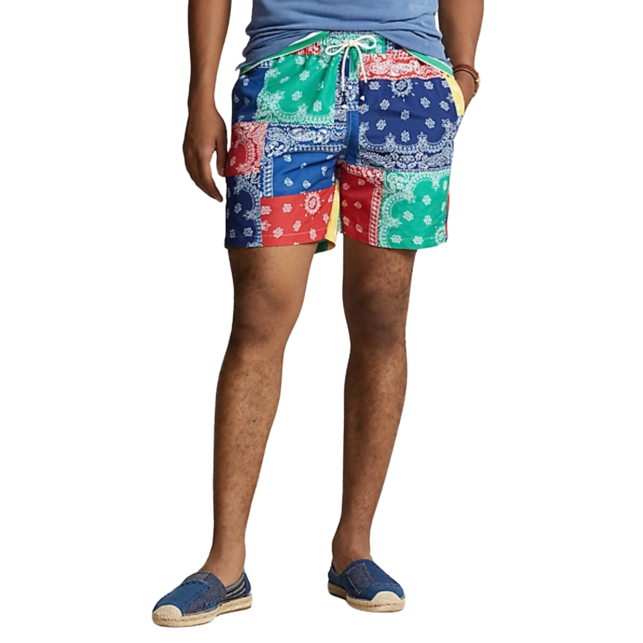 Polo Ralph Lauren 5.75-Inch Traveler Classic Swim Trunk (Archival Bandana Patchwork)