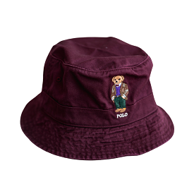 Polo Ralph Lauren Bear Bucket Hat (Burgundy)