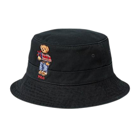 Polo Ralph Lauren Polo Bear Twill Bucket Hat (Black)