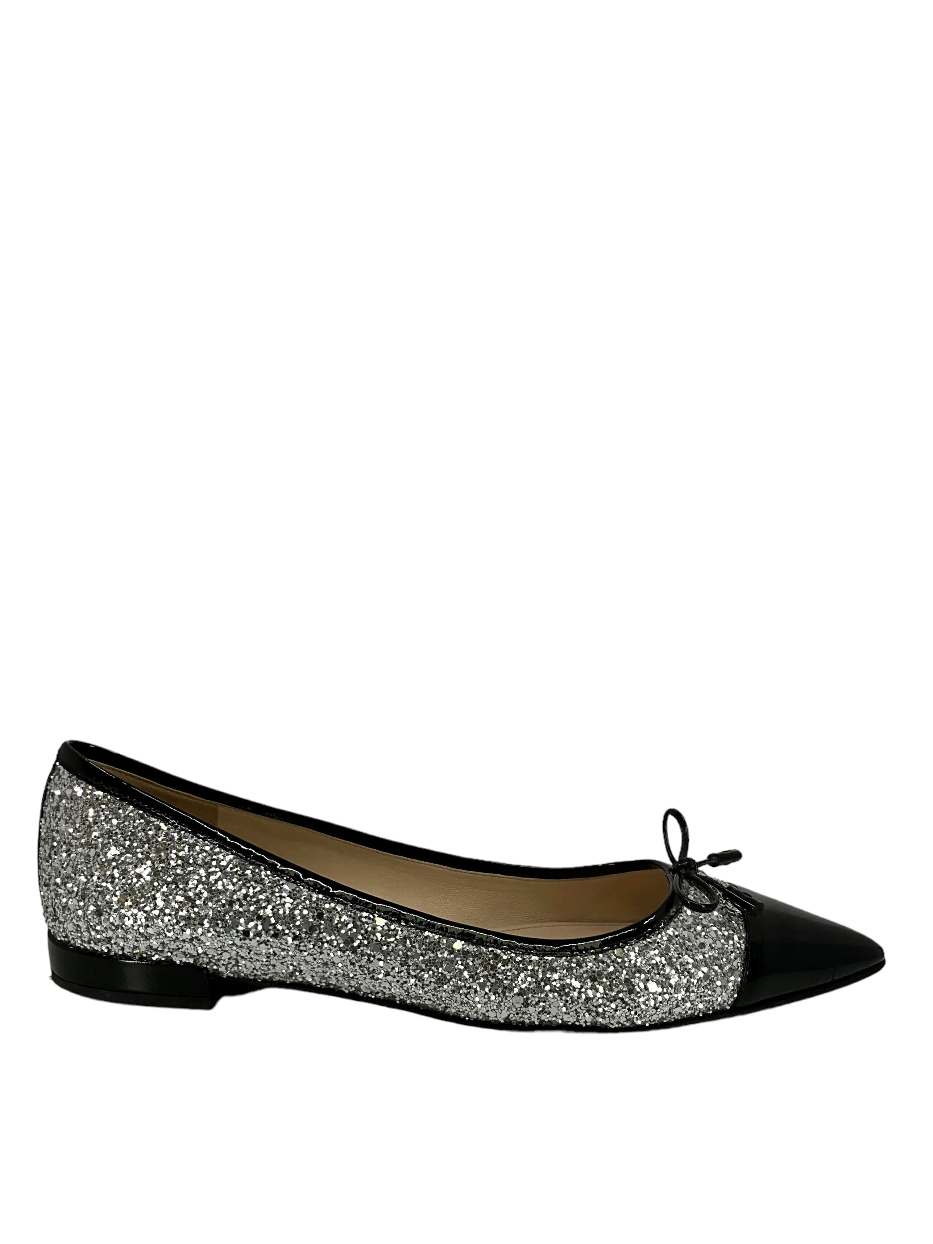 Prada Glitter Ballet Flats Size 9