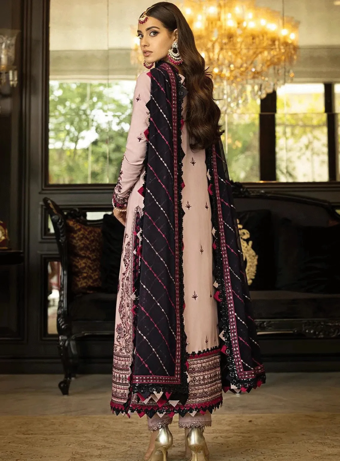 Rang-E-Noor By Asim Jofa Embroidered Lawn Silk Unstitched 3 Piece Suit - AJRN-20