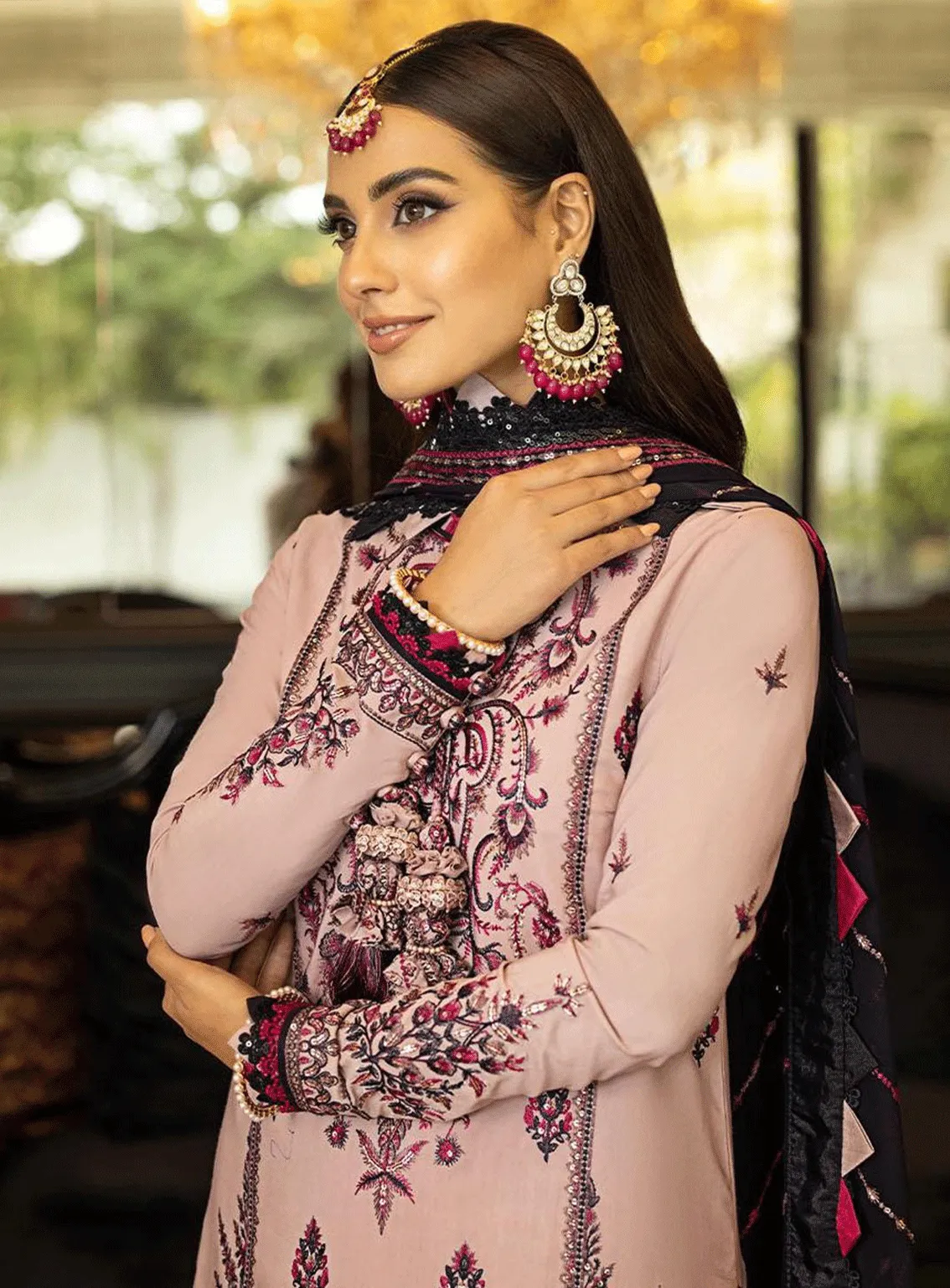 Rang-E-Noor By Asim Jofa Embroidered Lawn Silk Unstitched 3 Piece Suit - AJRN-20