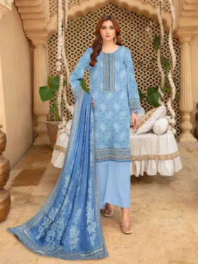 Rashk e Qamar Hajra Exclusive Dabi Lawn Unstitched 3Pc Suit D-05