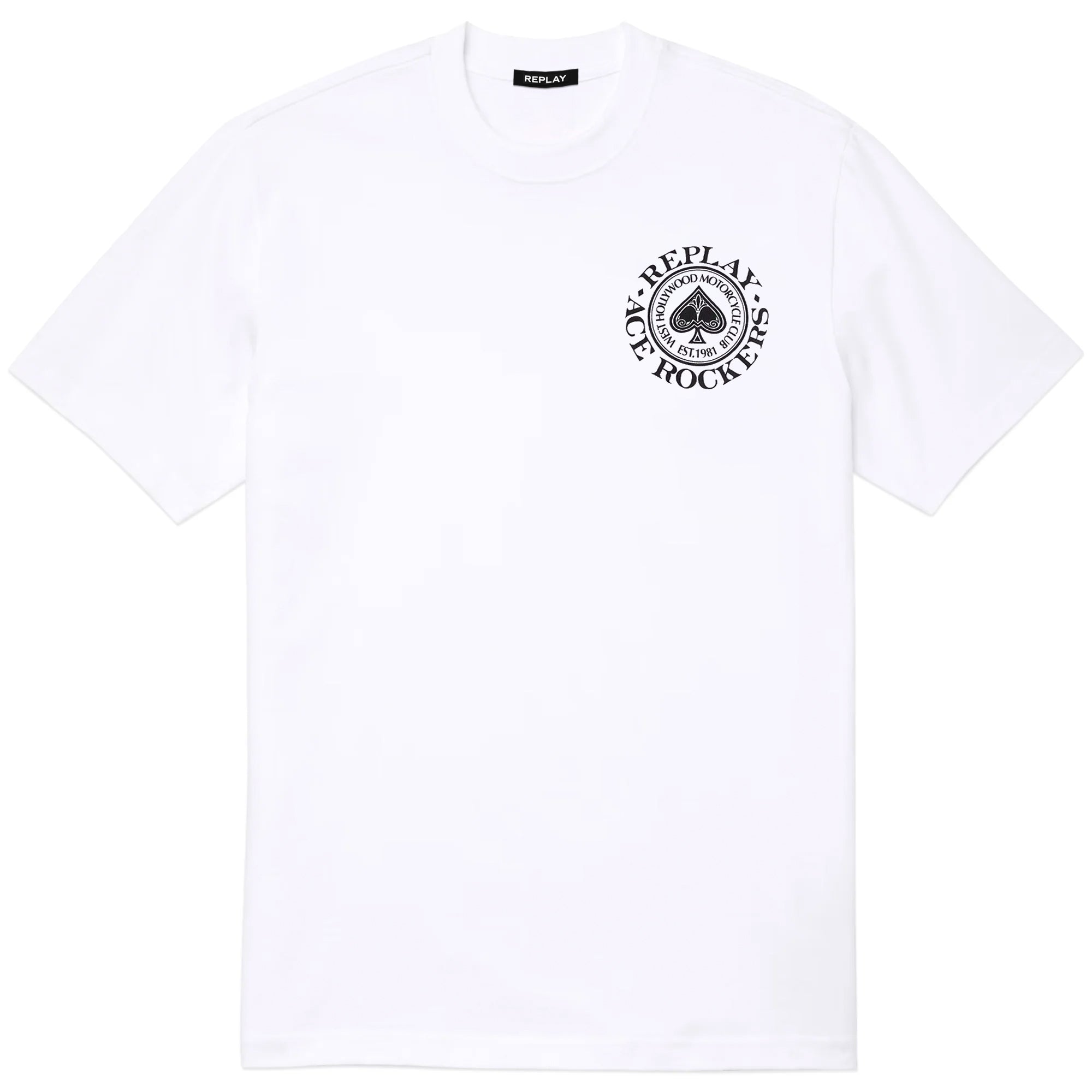 Replay Ace Of Spades Rockers T-Shirt - White