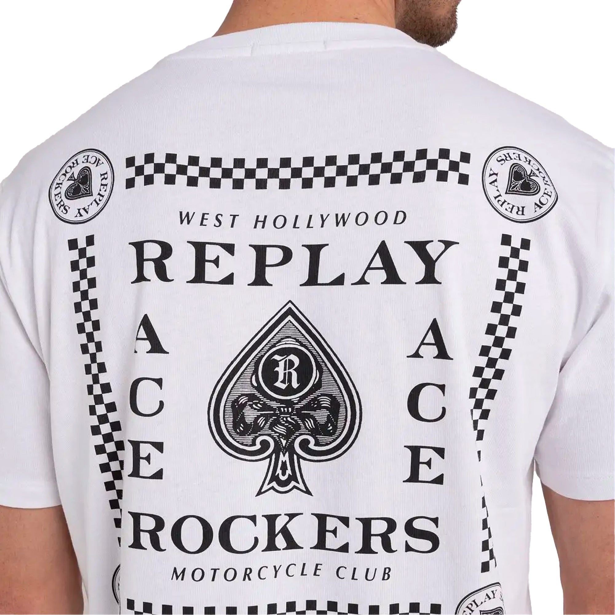 Replay Ace Of Spades Rockers T-Shirt - White