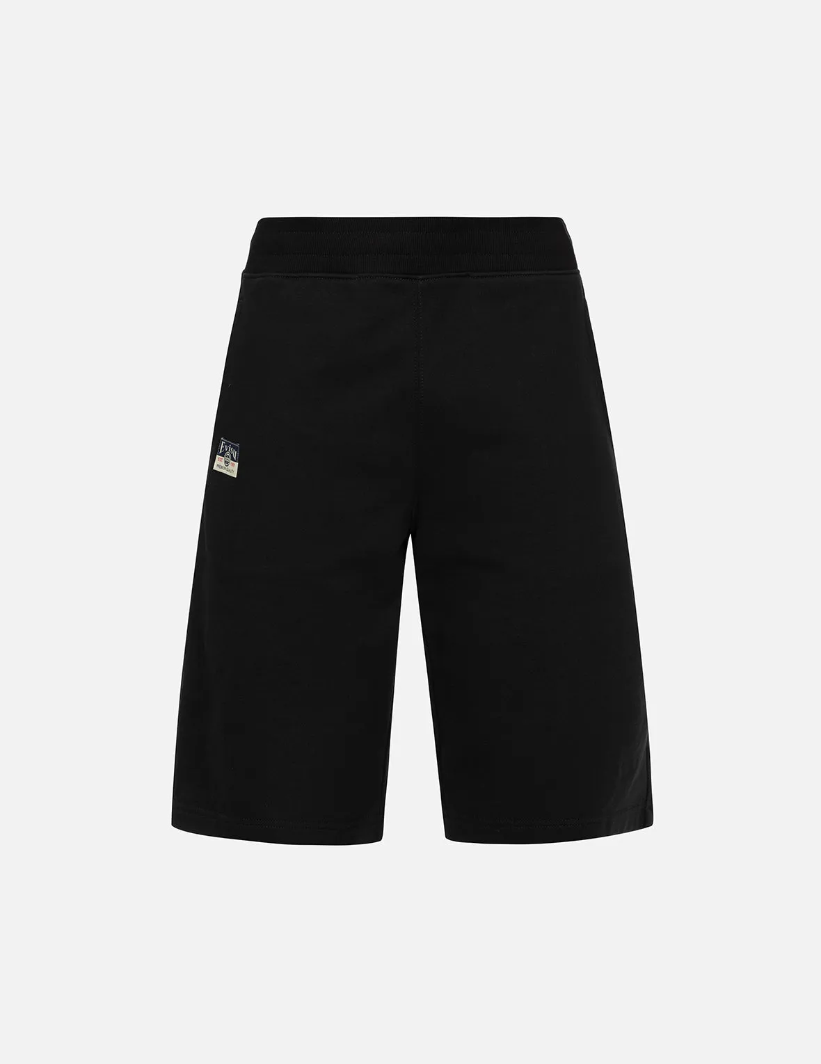 Ribbon Seagull and Logo Print Regular Fit Sweat Shorts