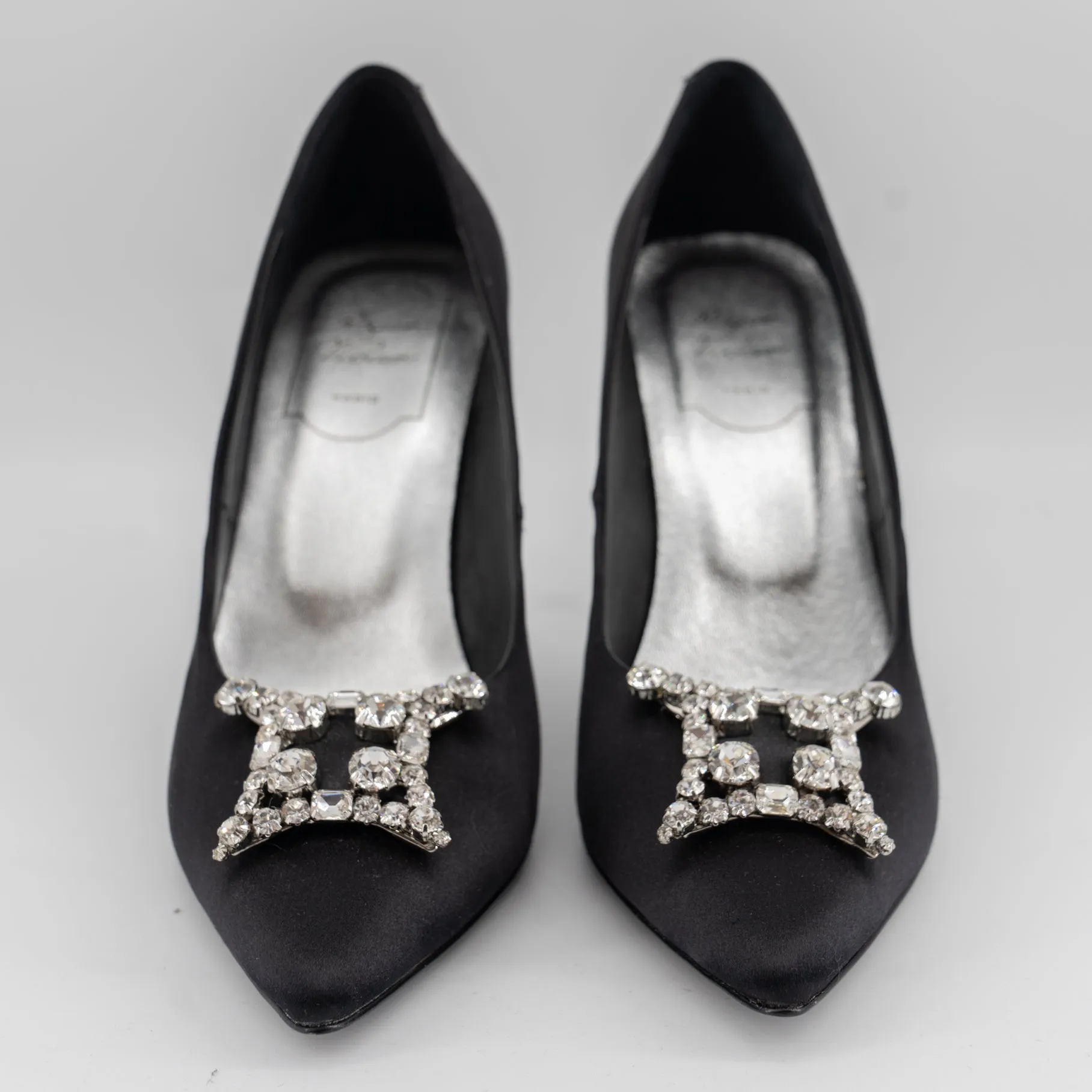 Roger vivier crystal black high heels