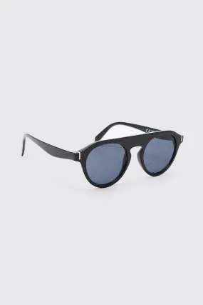 Round Flat Top Set Lens Sunglasses