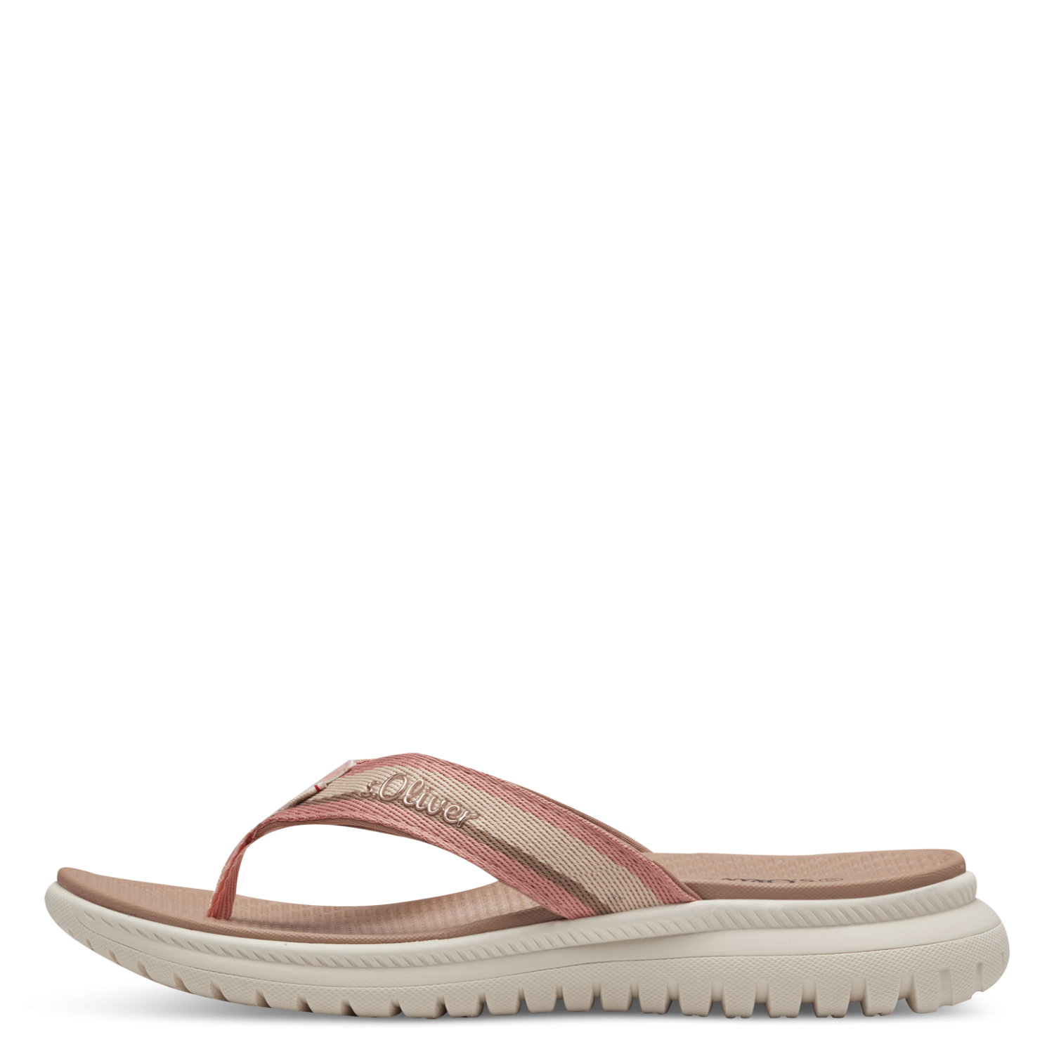 S Oliver Wedge Flip Flop Rose