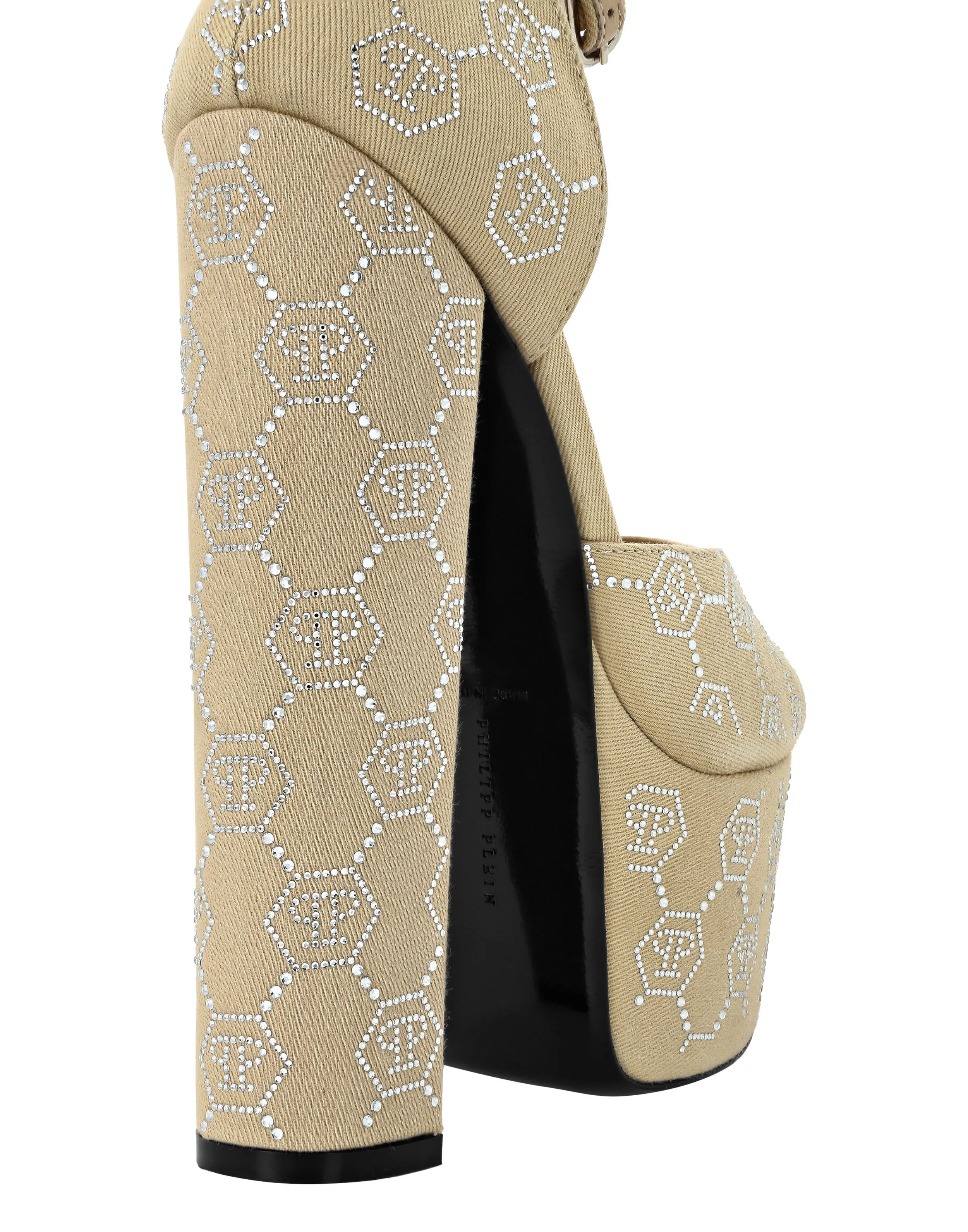 Sandals High Heels Strass Monogram