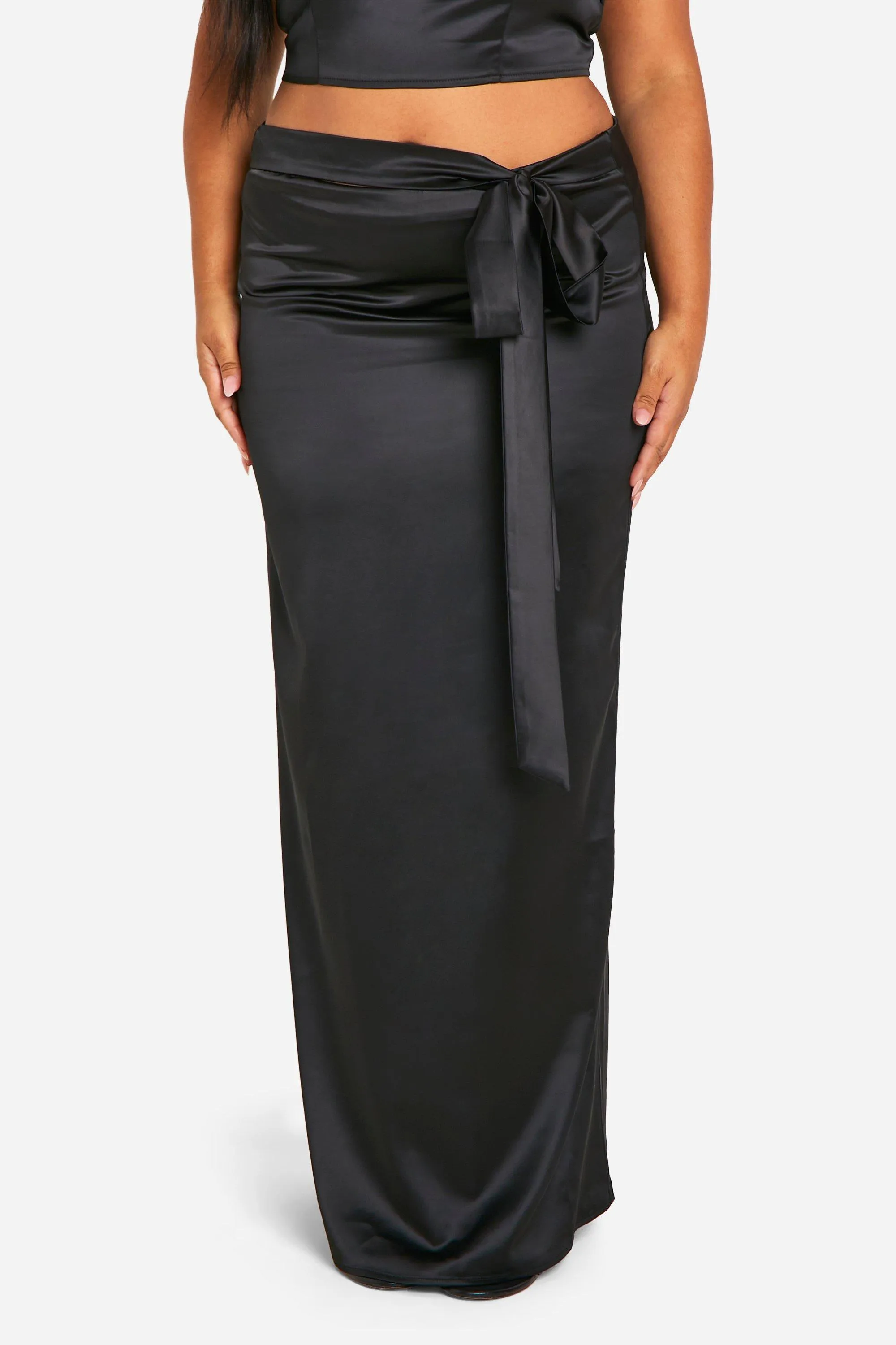 Skirts | Plus Satin Maxi Skirt | boohoo