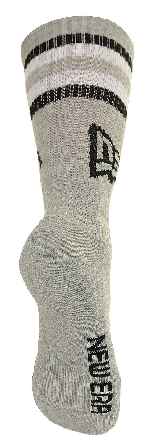 socks New Era Retro Stripe Crew 3 Pack - Black/White/Gray