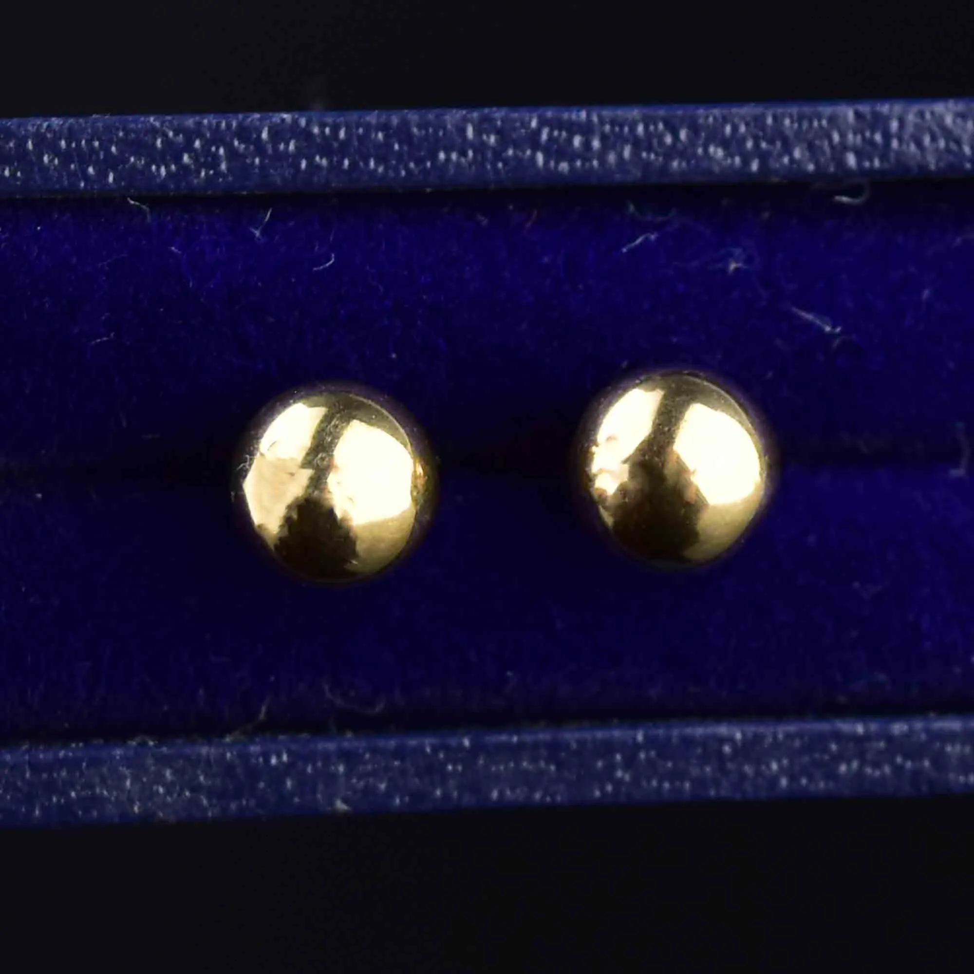 Solid 14K Gold Ball Stud Earrings