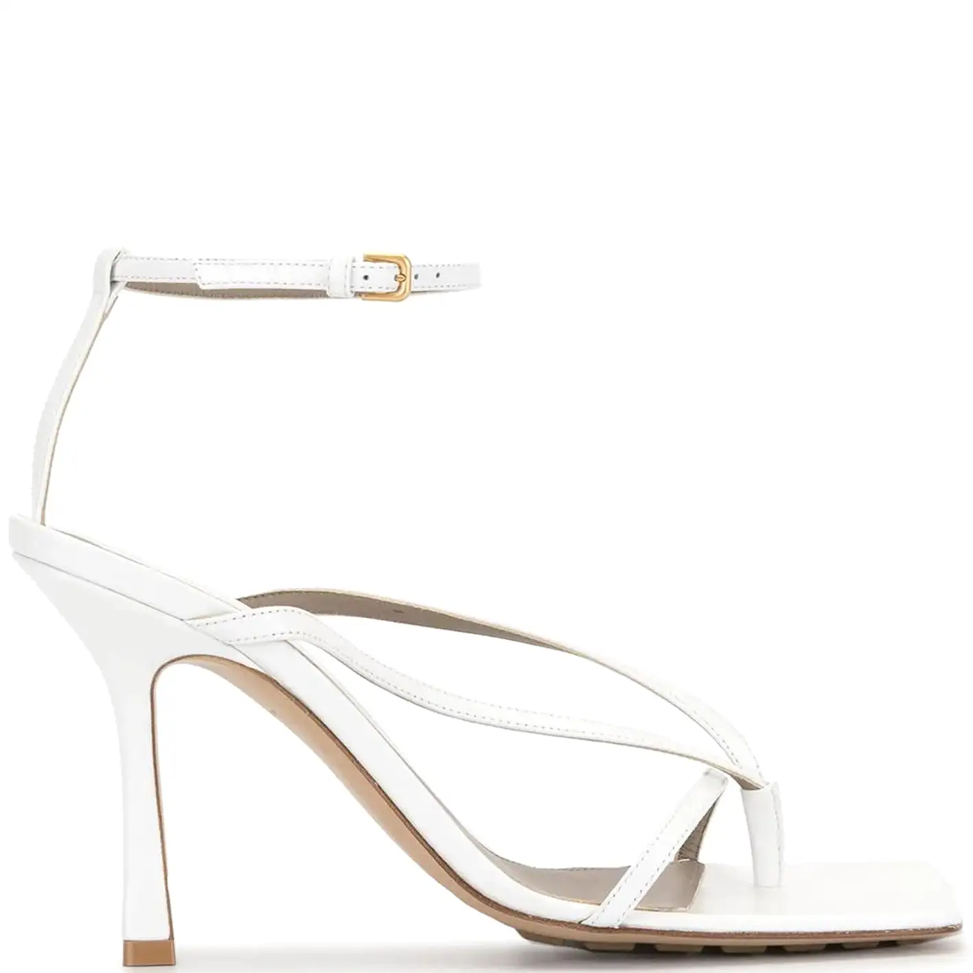 Stretch Square Sandal 90, Optic White