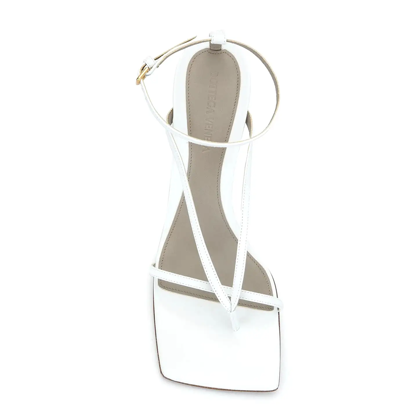 Stretch Square Sandal 90, Optic White