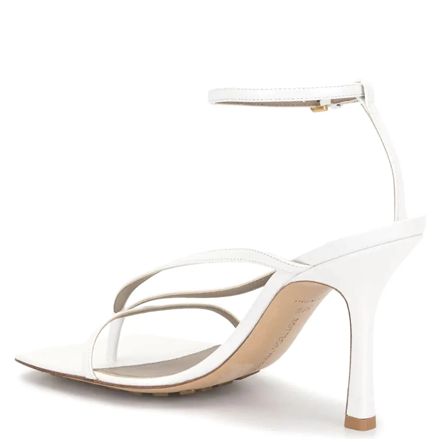 Stretch Square Sandal 90, Optic White