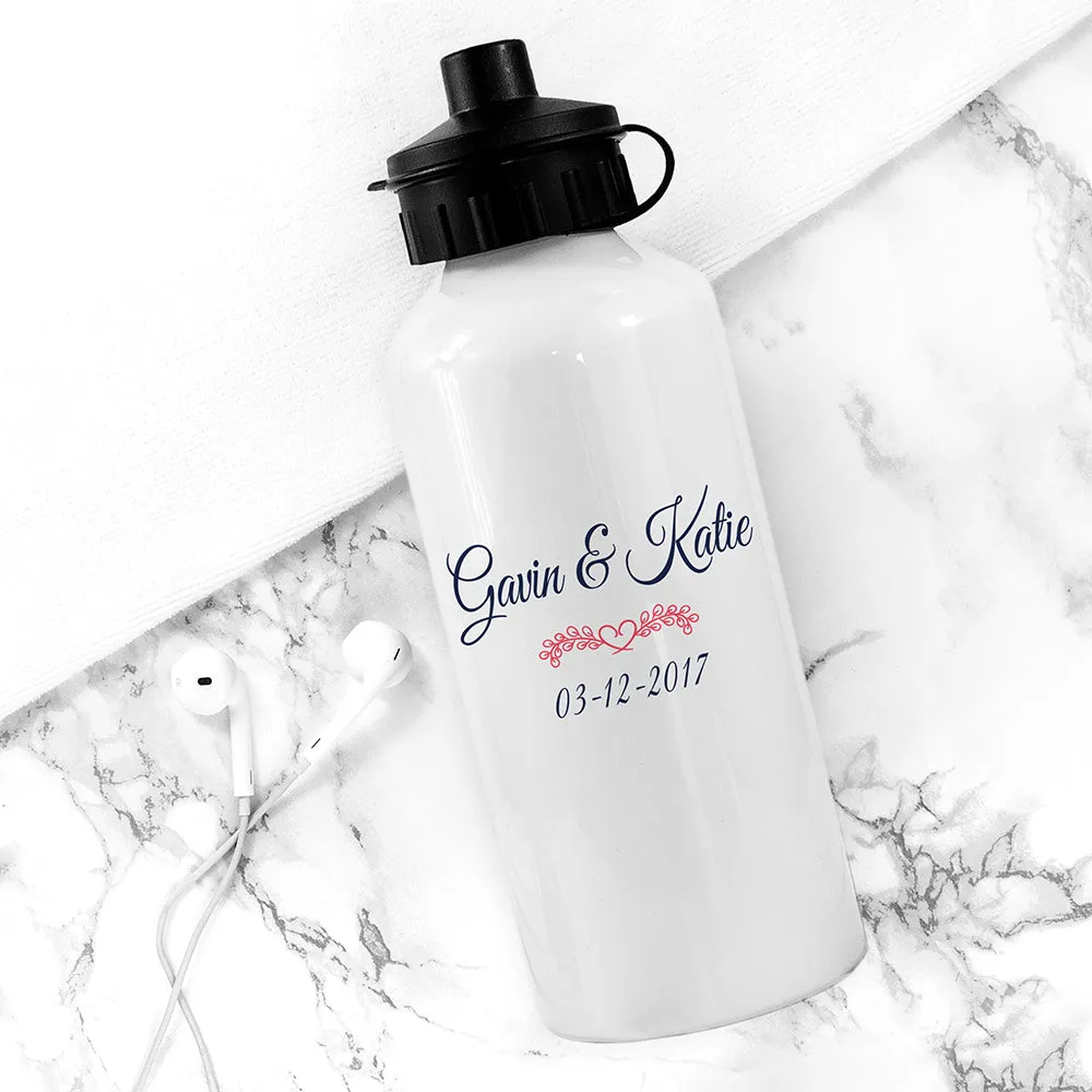 Sweating For The Wedding Personalised Water Bottle