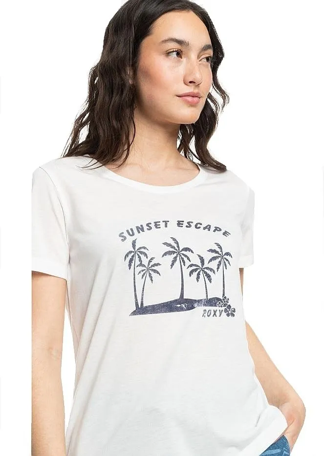 T-Shirt Roxy Chasing The Wave - WBK0/Snow White - women´s