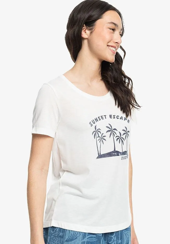 T-Shirt Roxy Chasing The Wave - WBK0/Snow White - women´s