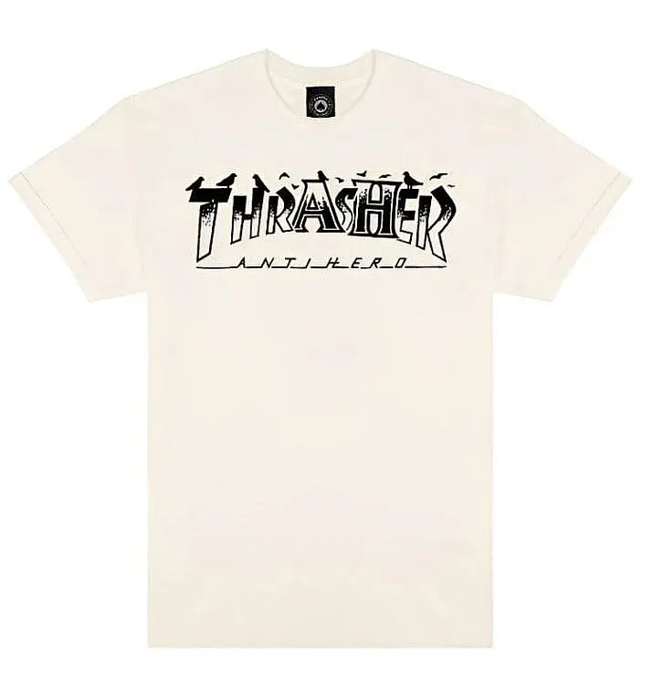 T-Shirt Thrasher Pigeon Mag X Antihero - Natural - men´s