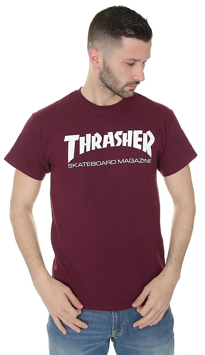 T-Shirt Thrasher Skate Mag - Maroon